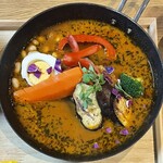 Soup Curry Nico - 料理写真:ハンバーグスープカレーアップ