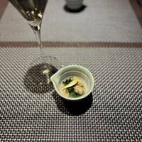 神戸 かに傳 - アサリと菜の花の辛子和え