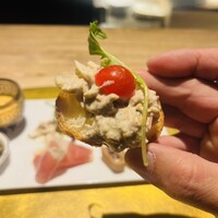 肉寿司 イタリアンバル 閂 心斎橋店 - ブルスケッタいただきます(*´༥`*)♡