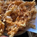 蕎麦 さだはる - 天ざる蕎麦のかき揚げ