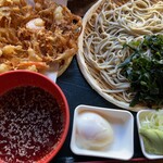 蕎麦 さだはる - 天ざる蕎麦（650円）無料トッピング各種