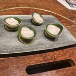 とらふぐの会 - 白子の刺身　