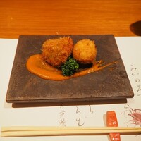 活伊勢海老料理 中納言 神戸三宮本店 - 甲羅揚とクリームコロッケ