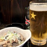 焼鳥 あばれん坊 - 生ビールとお通し