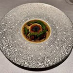 ASAHINA Gastronome - ◉鴨のフォアグラ＆ソリレス　滑らかなフランにしキャラメリゼ、ソースシュプレームにソリレスのソテー