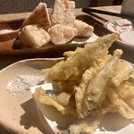 吟醸マグロ - わかさぎの天ぷら&山芋フライ