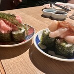 吟醸マグロ - ネギトロ海ぶどう＆甘えびマグロ酒盗