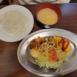 フクノヤ - ｢日替わり定食　チキンカツとチーズオムレツ｣