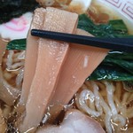 とら食堂 - 手打中華そば（小）￥540のメンマ（H26.6.17撮影）