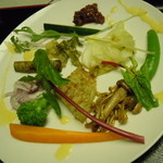 玄米ハウス ひろ作 - メインは日替わりで　野菜、魚、肉から自然農法野菜プレートを選択♪２０１４年６月初旬