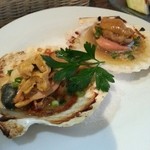 大衆食堂 瓦町ブラン - 帆立の生ウニのせバター醤油焼き