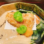 料理屋もり尋 - 対馬の穴子の胡麻揚げ