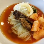 食道園 - 半冷麺に別辛を全投入