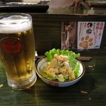 おとん - オリオン生とポテトサラダ