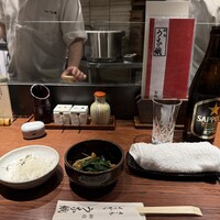 新宿うな鐵 はなれ - お通しと瓶ビール⭐︎