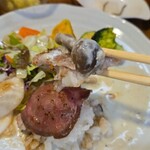 キッチン ブルー グローブ - 最後の赤魚ポワレ