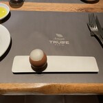 283266211 - ①トリュフ入りスクランブルエッグ
