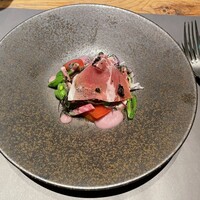 アルティザン ドゥ ラ トリュフ パリ - ③本日の前菜(鰹のたたきと生ハム)