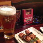 大吉 - マスターが入れる生ビールが最高に美味い！当然、焼き鳥も文句なし。オススメは肝。1本80円でマジ美味し。
