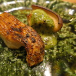 虎白 - 焼物：のど黒 原木椎茸 木の芽味噌