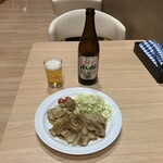 スパダイニング 憩 - 【2回戦】瓶ビールと生姜焼き単品