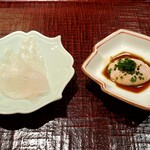 鮨みなと - 皮剥肝ソース