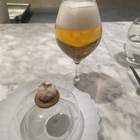 フレンチ串揚げ BEIGNET 大阪･ウメシバ - 生ビールとベニズワイガニ