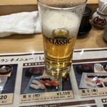 鮨処 西鶴 - ビール