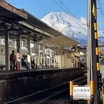 うなぎ いけだ - 三島広小路駅からの富士山