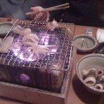 魚 しんのすけ - イカ＆アナゴの炭火焼