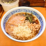 加賀 - ■ 納豆そば、600円 + きつね、100円