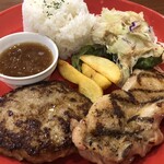 ステーキ ビッグボーイ - 料理写真:ハンバーグ&グリルチキンプレート
