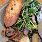 ベジバル チバットリア - 新鮮サラダ＆バゲット＆砂肝の・・・^⁠_⁠^;⁠)?