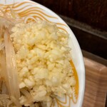 極中華蕎麦 ひろた - 「にんにく」セルフで「盛り放題」！★極まぜそばセット小（1150円税込）★