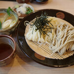 志な乃 - 合盛 そば、うどんの二色盛(並盛1200円)、けんちん汁(400円)