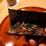 銀座 しのはら - 鮪の手巻き