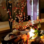 銀座 しのはら - お正月の八寸（花餅）