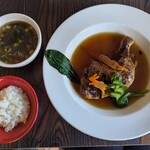 中華バルSAISAI。 - SAISAIランチセット（月替り料理は骨付鶏モモ肉の中華風コンフィ）