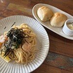 aqua - ぷりぷりエビのたらこパスタ　2025.1