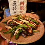 山吹 - アスパラとイカの炒め物