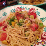 パスタマーケットM - 柴海農園2色ズッキーニとフレッシュトマトオーリオ 1100円