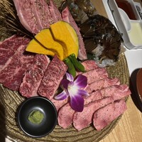 焼肉トラジ PARAM カレッタ汐留店 - 厚切りハラミ、タン塩、カルビ、ロプスター