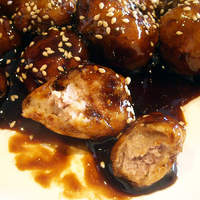 美林華飯店 - 「黒酢酢豚ランチ」黒酢酢豚の断面