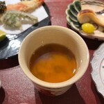 おかもと - フカヒレと白子茶碗蒸し
