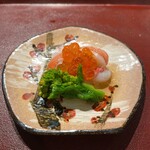 おかもと - 蟹の身に菜の花といくら