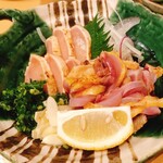 じゃけん - 朝どれ若鳥・親鳥のタタキ盛り合わせ¥750