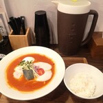 鶏×麦 らら - トマト＋味玉＋ご飯！！