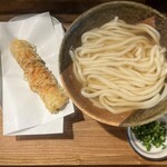 阿波座 ひゃっかく - かけうどん温　780円
                                鯛ちくわ天　200円