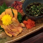 すし居酒屋 海の幸 - 日本酒好きにはたまらないほや刺し。鮮度の良さに店の意気込みを感じます(*´∀｀*)