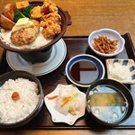 よしのや - 料理写真:和風ハンバーグ＆鶏からあげセット